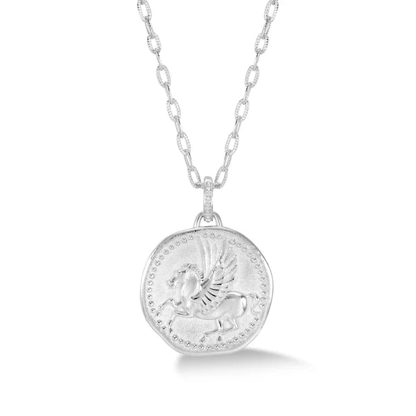Silver Pegasus Talisman Necklace