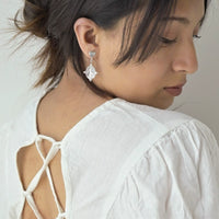 Silver Goddess Themis Drop Earrings