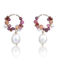 Tourmaline Hoop Earring