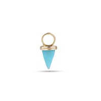 Mini Turquoise Spike Earring Charm 9ct Gold