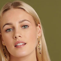 Valentina Tourmaline Beaded Drop Earrings