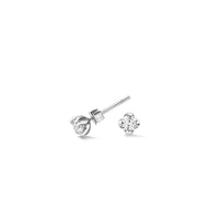 Silver White Topaz Orissa Stud Earrings