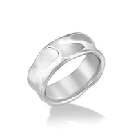 Silver Wide Waterfall Ring