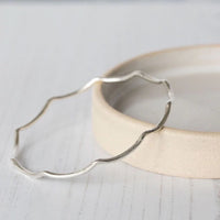 Silver Geo Wave Bangle