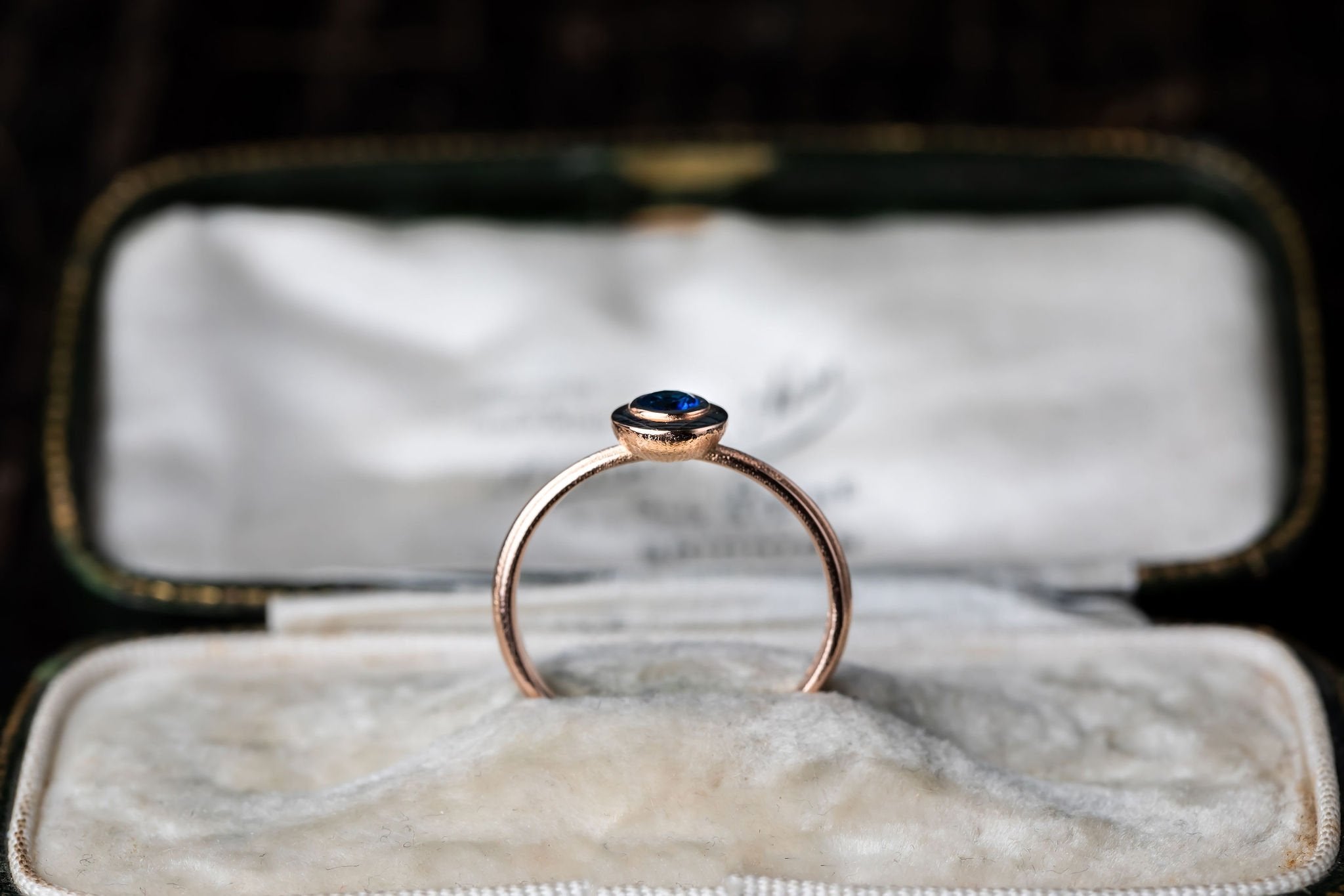 Simple blue sapphire on sale ring