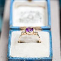 Amethyst and Diamond Ring