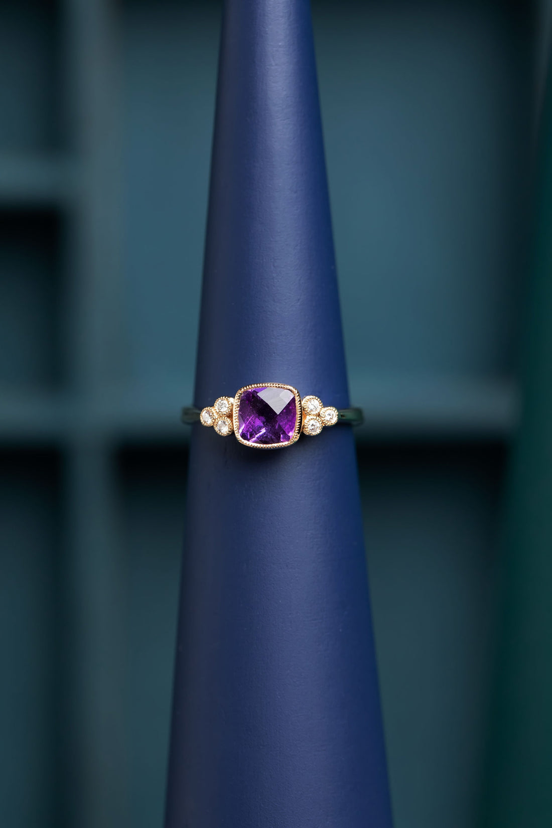 Amethyst and Diamond Ring