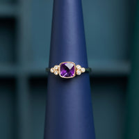 Amethyst and Diamond Ring
