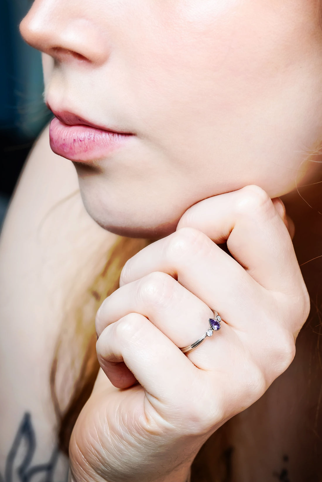 Alauna III Purple Sapphire Ring