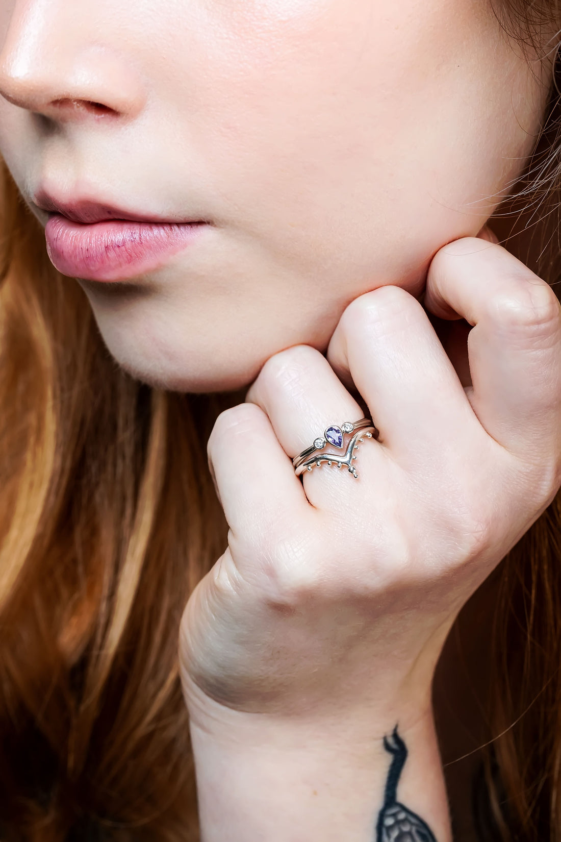 Alauna III Purple Sapphire Ring