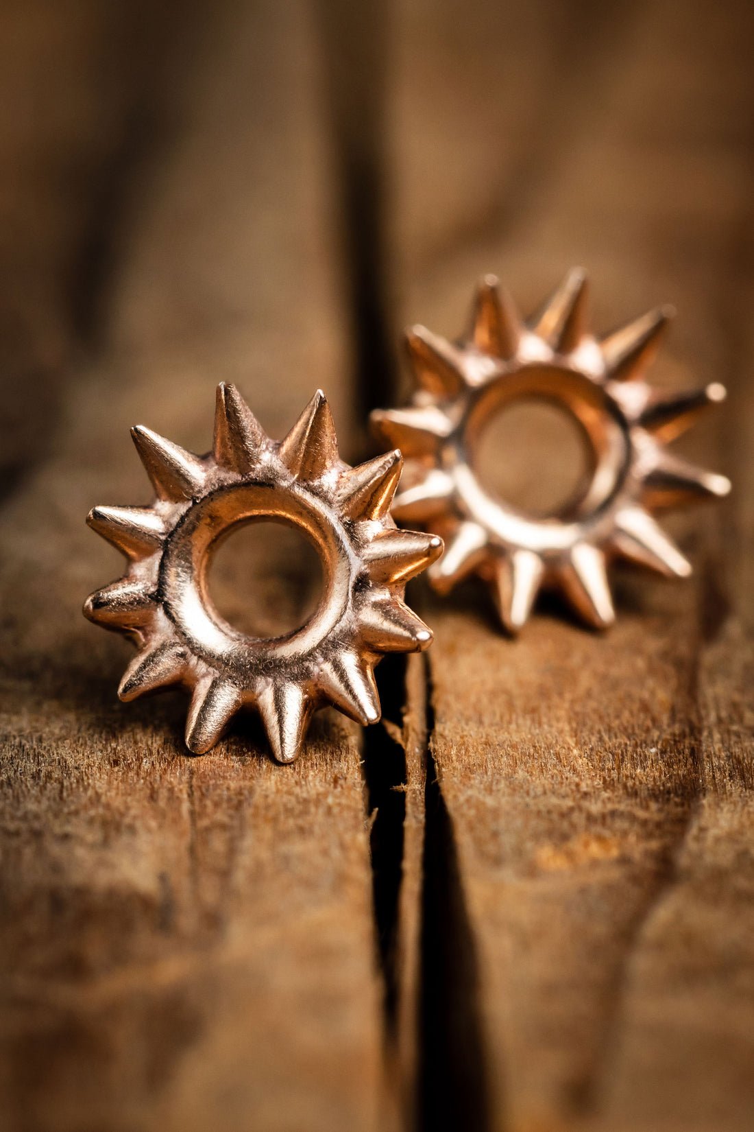Rose Gold Spiky Stars