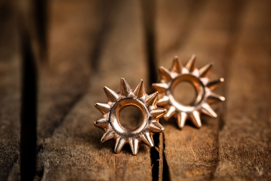 Rose Gold Spiky Stars