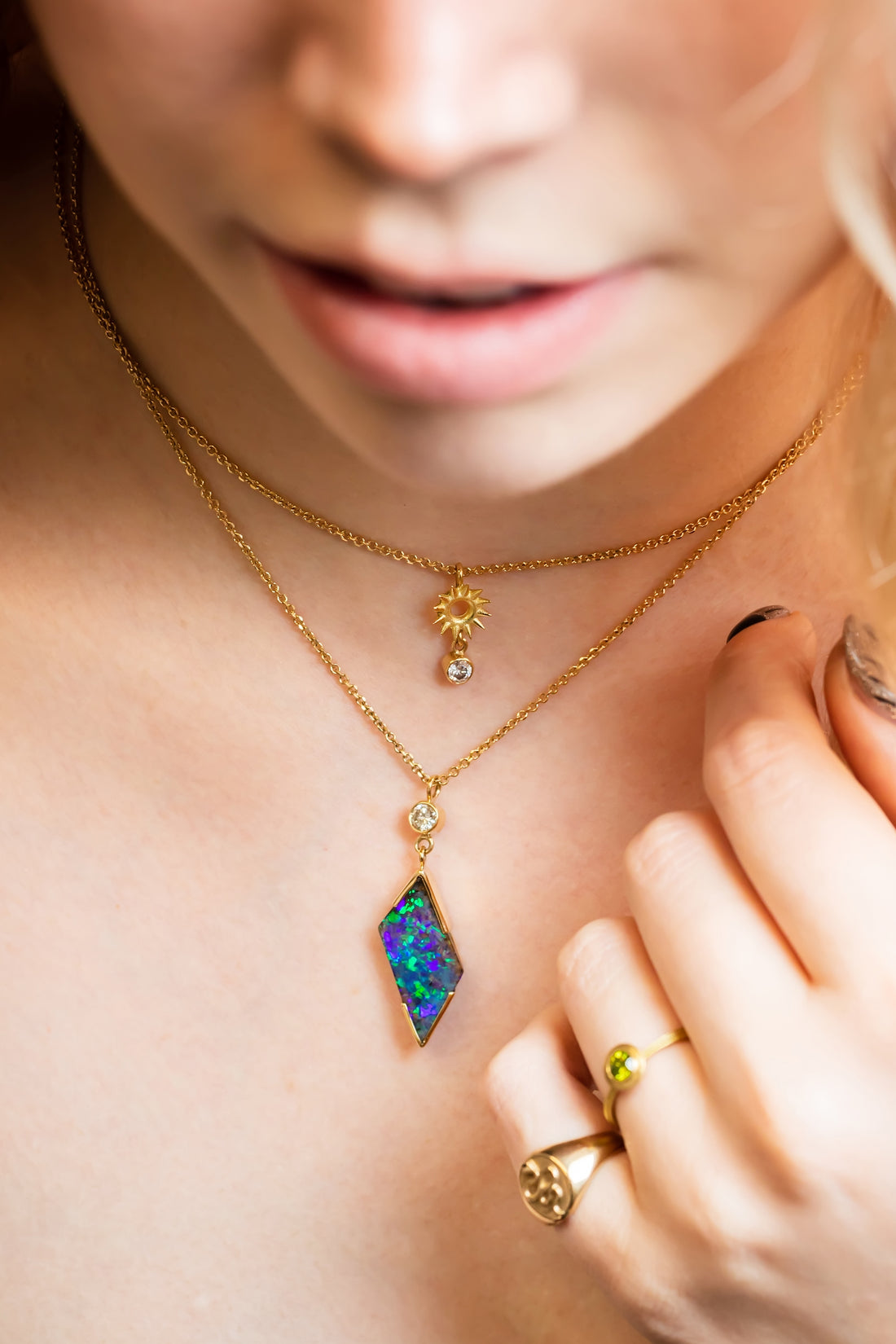 18ct Spiky Star Necklace