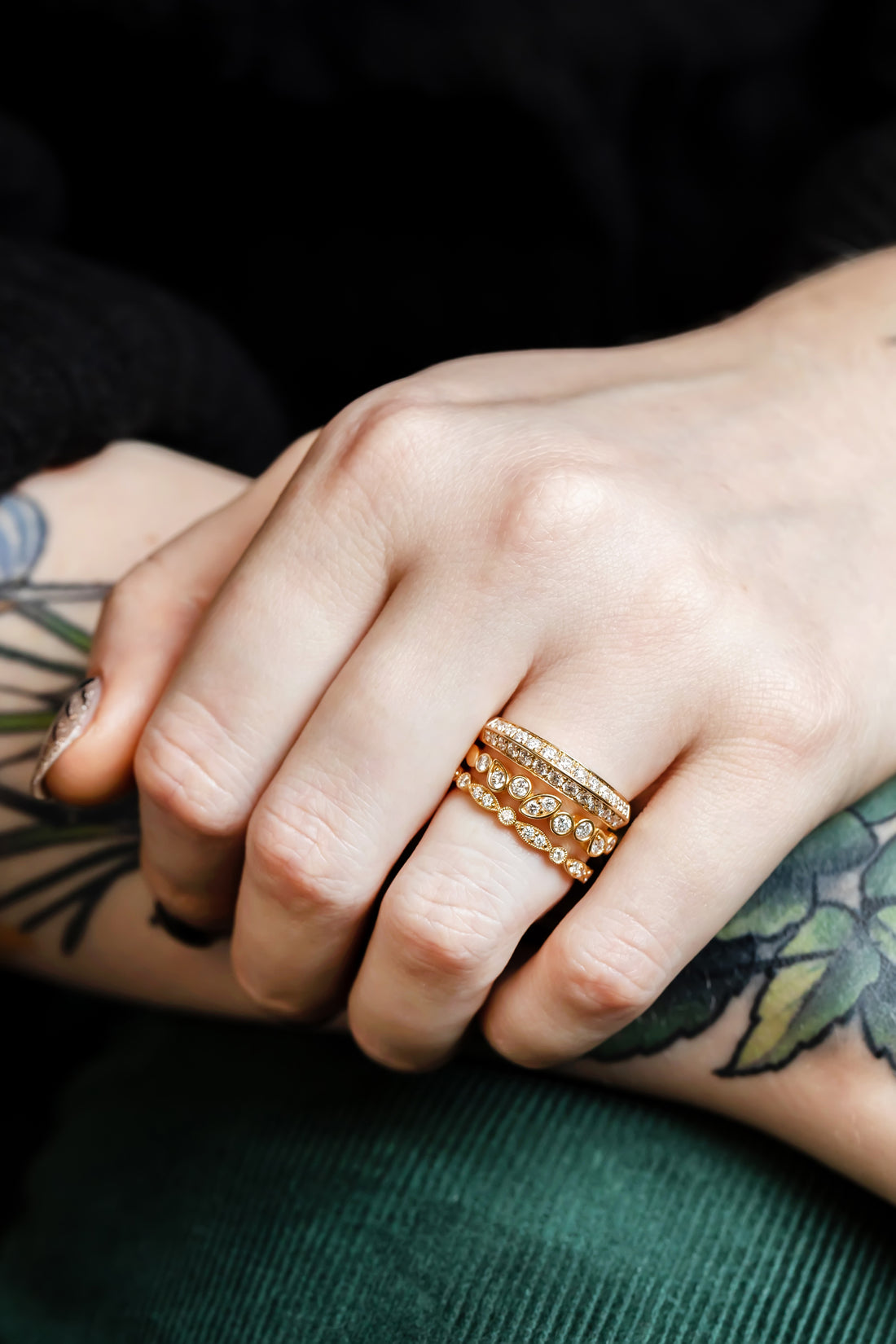 Tumbled Shapes Eternity Ring