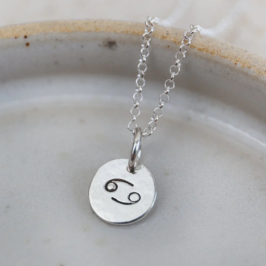 Silver Dinky Zodiac Star Sign Pendant
