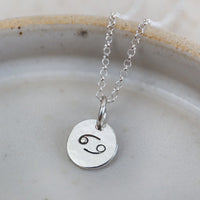 Silver Dinky Zodiac Star Sign Pendant