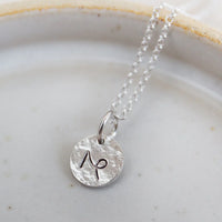 Silver Dinky Zodiac Star Sign Pendant