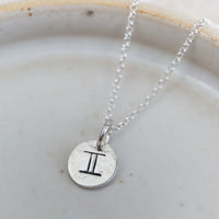 Silver Dinky Zodiac Star Sign Pendant