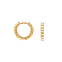 Gold Medium Dotty Hoop Earrings