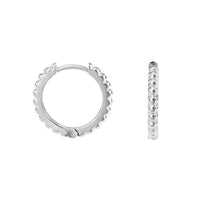 Silver Dotty Medium Hoop Earrings