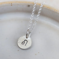 Silver Dinky Zodiac Star Sign Pendant