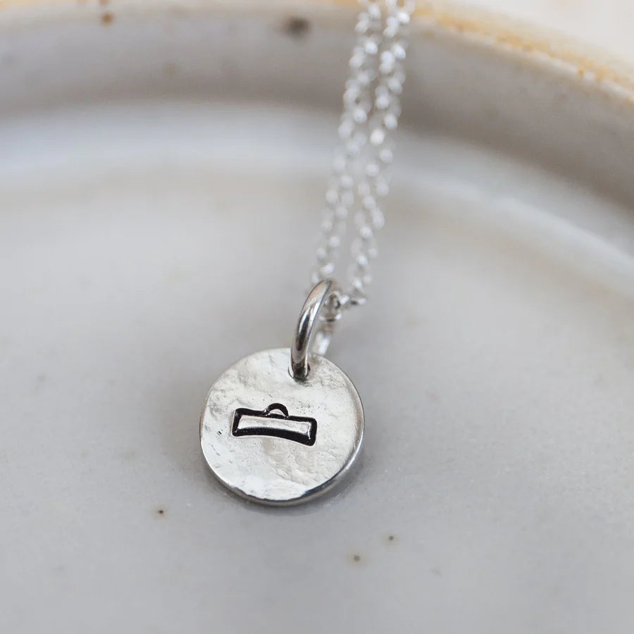 Silver Dinky Zodiac Star Sign Pendant
