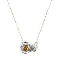Butterfly and Daisy Necklace