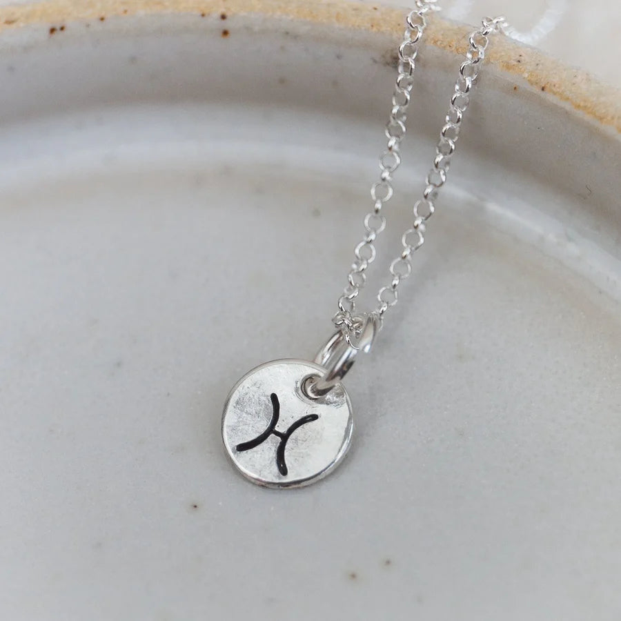 Silver Dinky Zodiac Star Sign Pendant