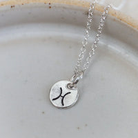 Silver Dinky Zodiac Star Sign Pendant