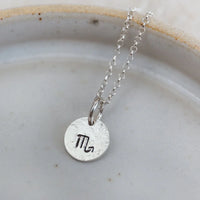 Silver Dinky Zodiac Star Sign Pendant