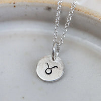 Silver Dinky Zodiac Star Sign Pendant