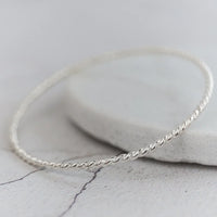 Silver Twist Bangle
