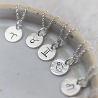 Silver Dinky Zodiac Star Sign Pendant