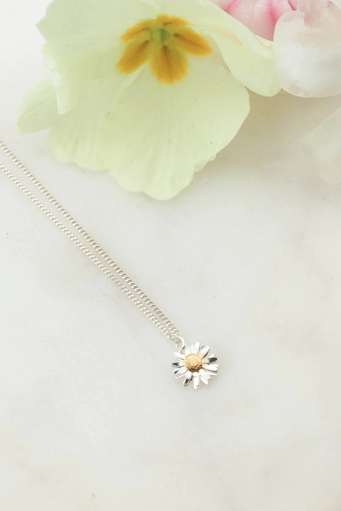 Silver 2025 daisy necklace
