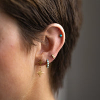 GOLD ANTIQUE BAR STUD EARRINGS