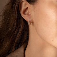 Silver Dotty Medium Hoop Earrings