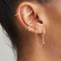 White Gold Petite Diamond Chain Plaques