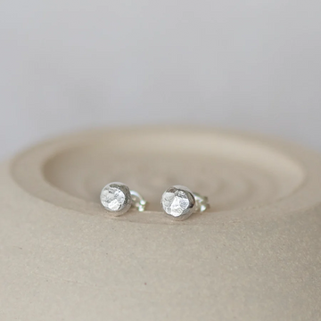 Silver Nugget Studs