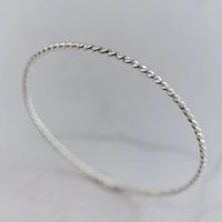 Silver Twist Bangle