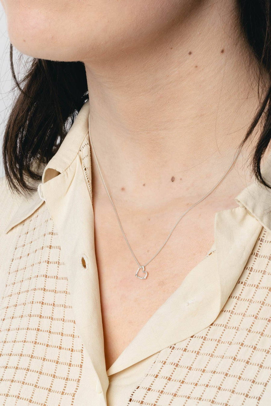 Mini Heart Twig  Necklace