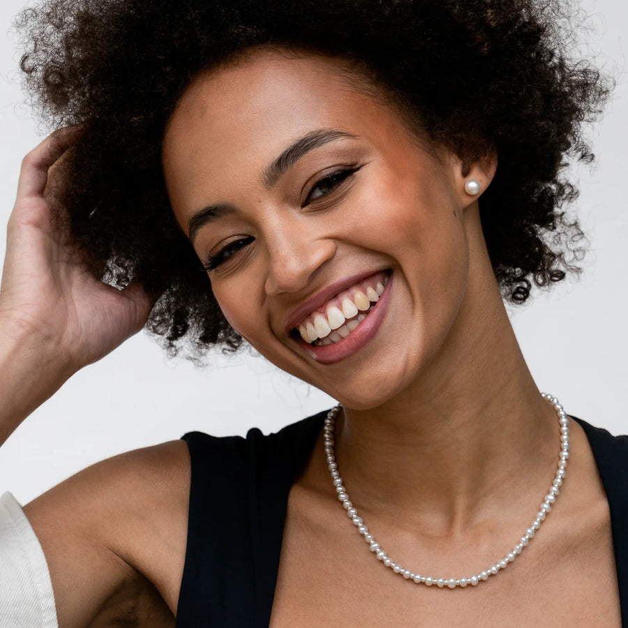 White 10mm Freshwater Pearl Stud Earrings