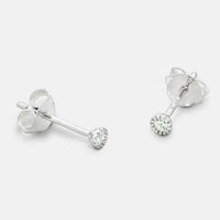 Silver Crystal Studs