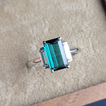 Indicolite Tourmaline Ring