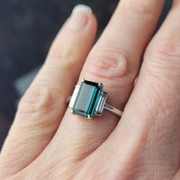 Indicolite Tourmaline Ring