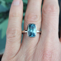 White Gold Aquamarine Ring