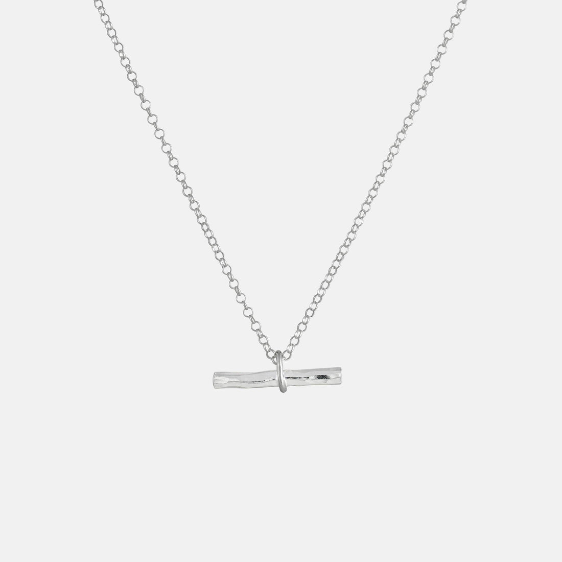 Silver Willow T-Bar  Necklace