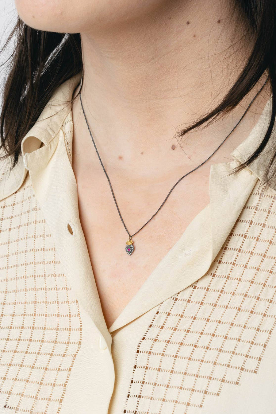 Mini Mexican Heart Necklace