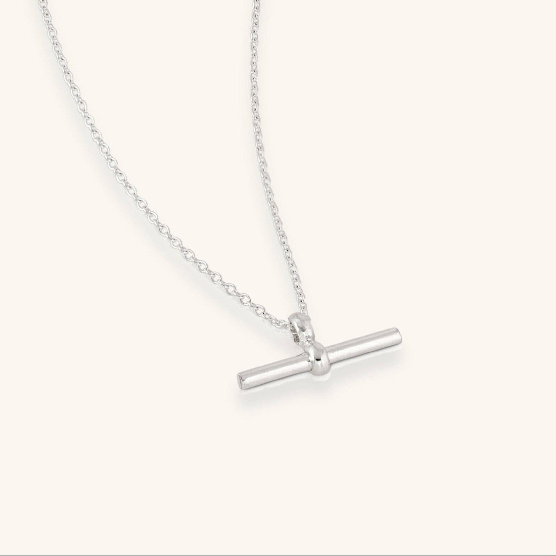 Silver T-bar Necklace