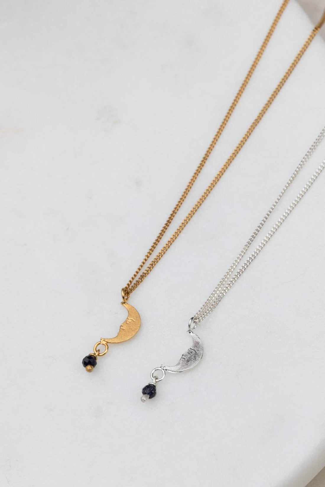 Moon Pendant With Bead