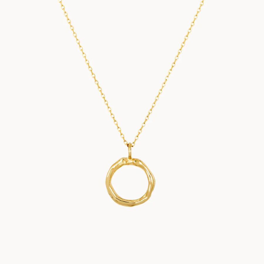 9ct Gold Organic Circle Necklace